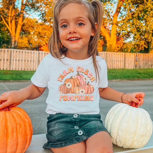 Toddler Youth Farm Fresh Pumpkins Fall Shirt