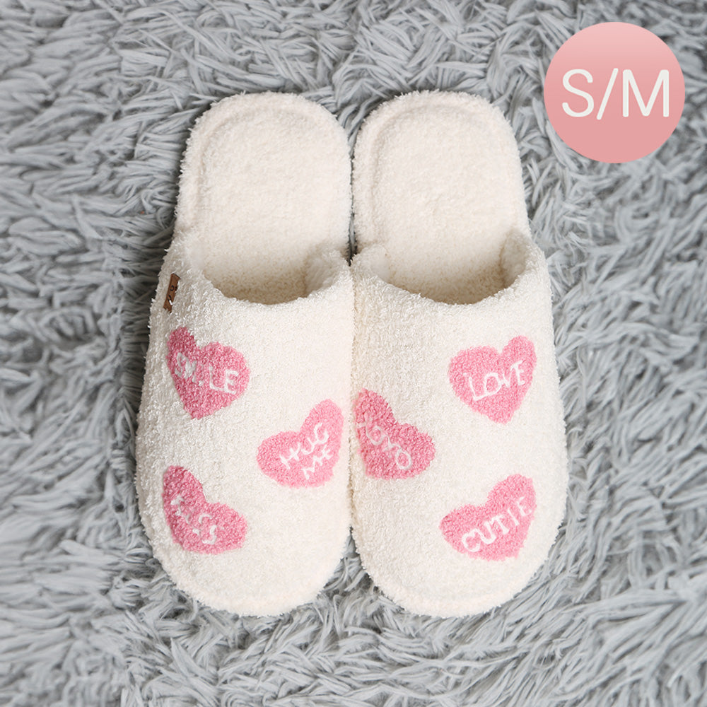 Valentine Heart Patterned Slippers