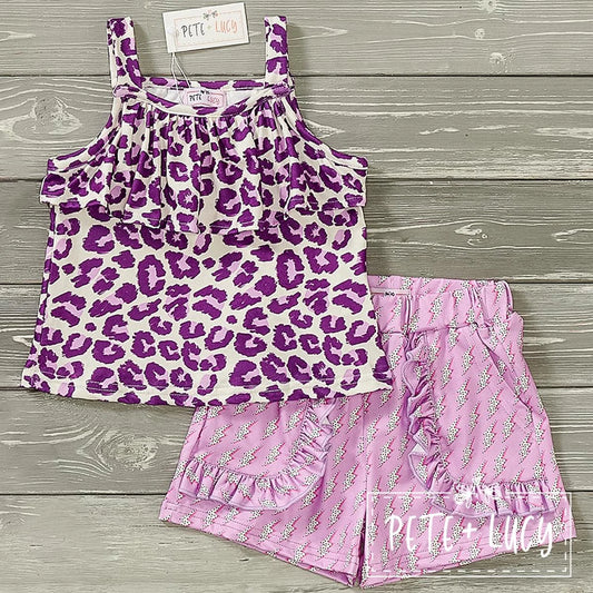 Pete and Lucy Retro Vibes 2 Piece Short Set